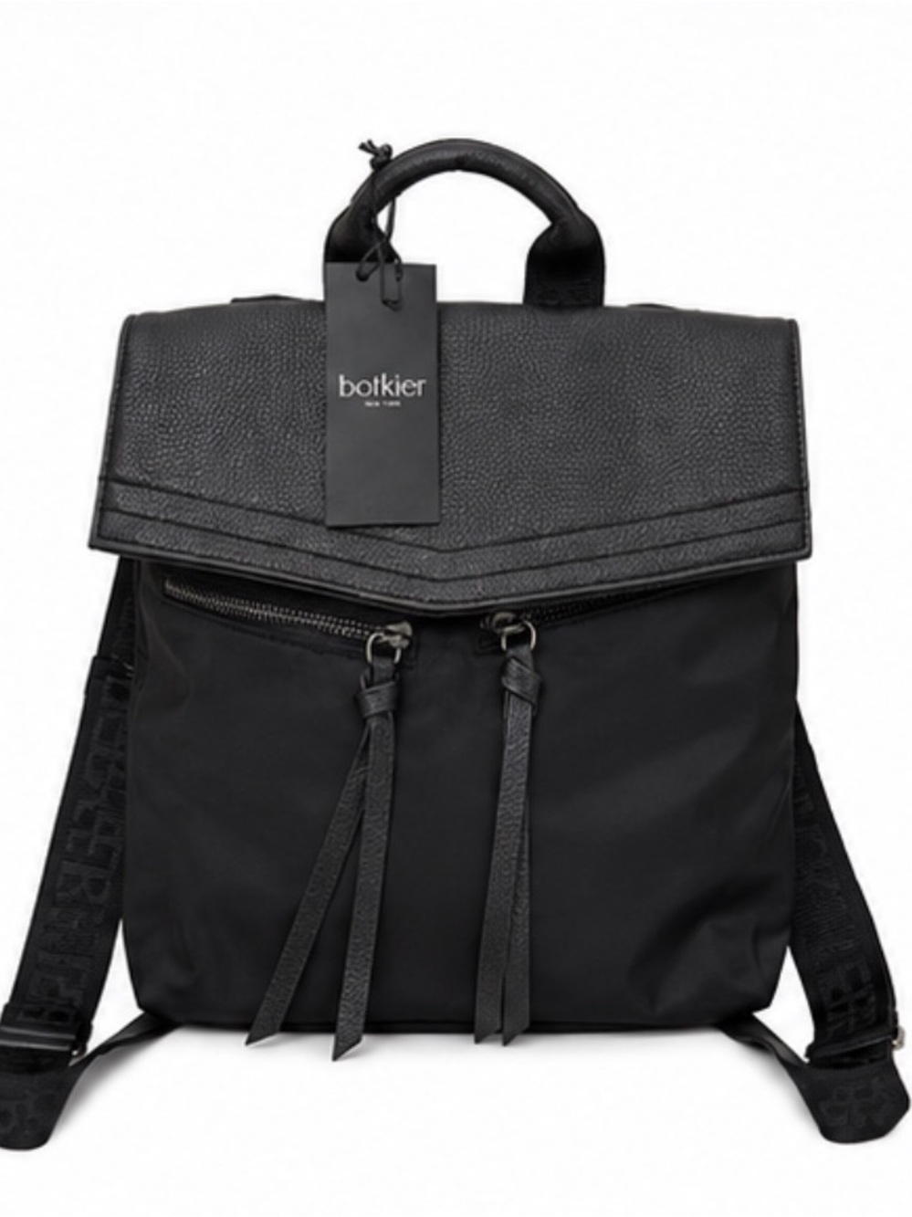 Botkier New York Black Nylon & Faux Leather Mini Backpack NWT